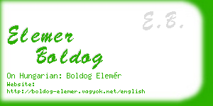 elemer boldog business card